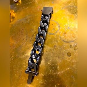 AllSaints Valtari Chain Bracelet in Hematite